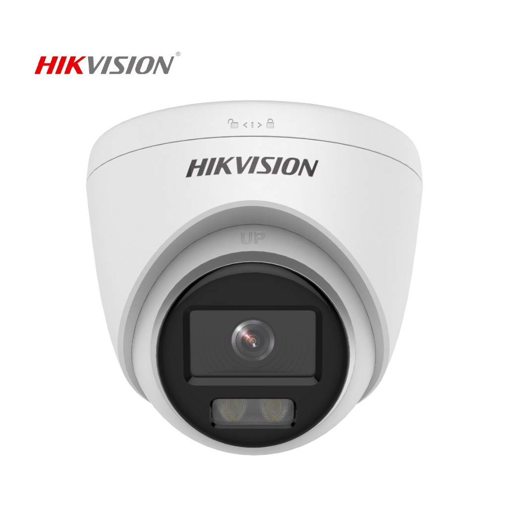 HIKVISION DS-2CD1327G0-LUF 2Mpix, 2,8mm Lens, H265+, 30Mt Gece Görüşü, Dahili Mikrofon, Color Vu Lite, Full Time Color, Dome IP Kamera - Hikvision