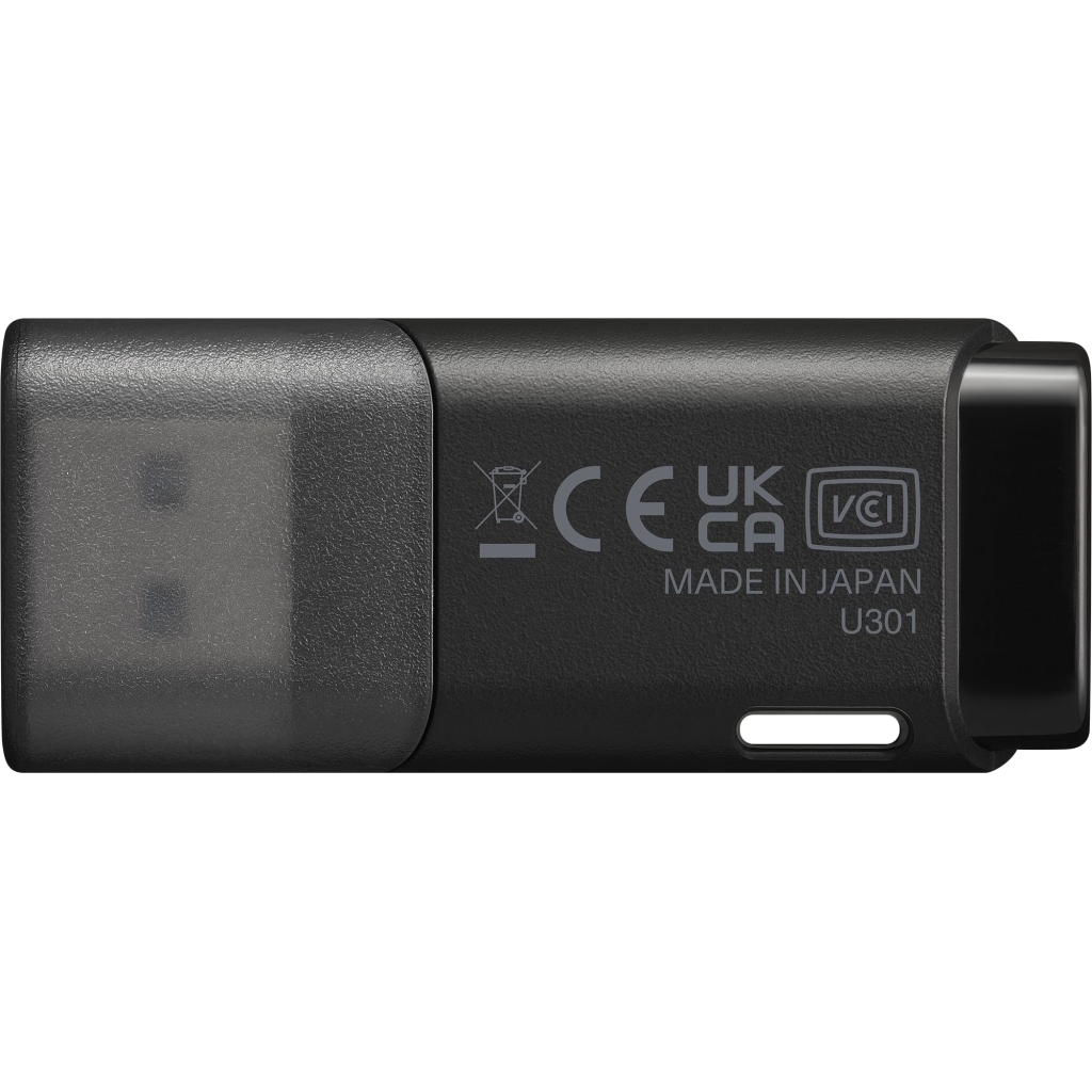 KIOXIA U301K 128GB USB 3.2 Gen1 TransMemory Flash Disk (Siyah) - Kioxia - görsel 3