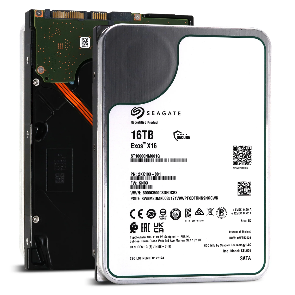 SEAGATE EXOS X16, ST16000NM001G, 3.5", 16TB,  256Mb, 7200 Rpm, 7/24 Enterprise, DATA CENTER-GÜVENLİK-NAS-SERVER, HDD - Seagate - görsel 4