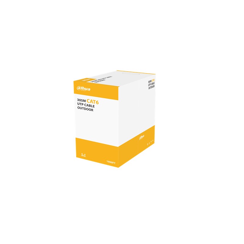 DAHUA PFM922-6UN- CAT6 305 METRE 23AWG CCA PE OUTDOOR SİYAH RENK KABLO - Dahua