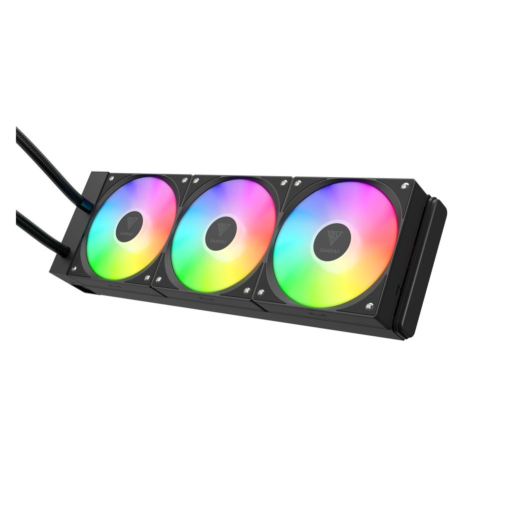 GAMDIAS CHIONE E4-360, 360mm, ARGB, 3 Fanlı, Dijital Ekran, CPU Sıvı Soğutma - Gamdias - görsel 4