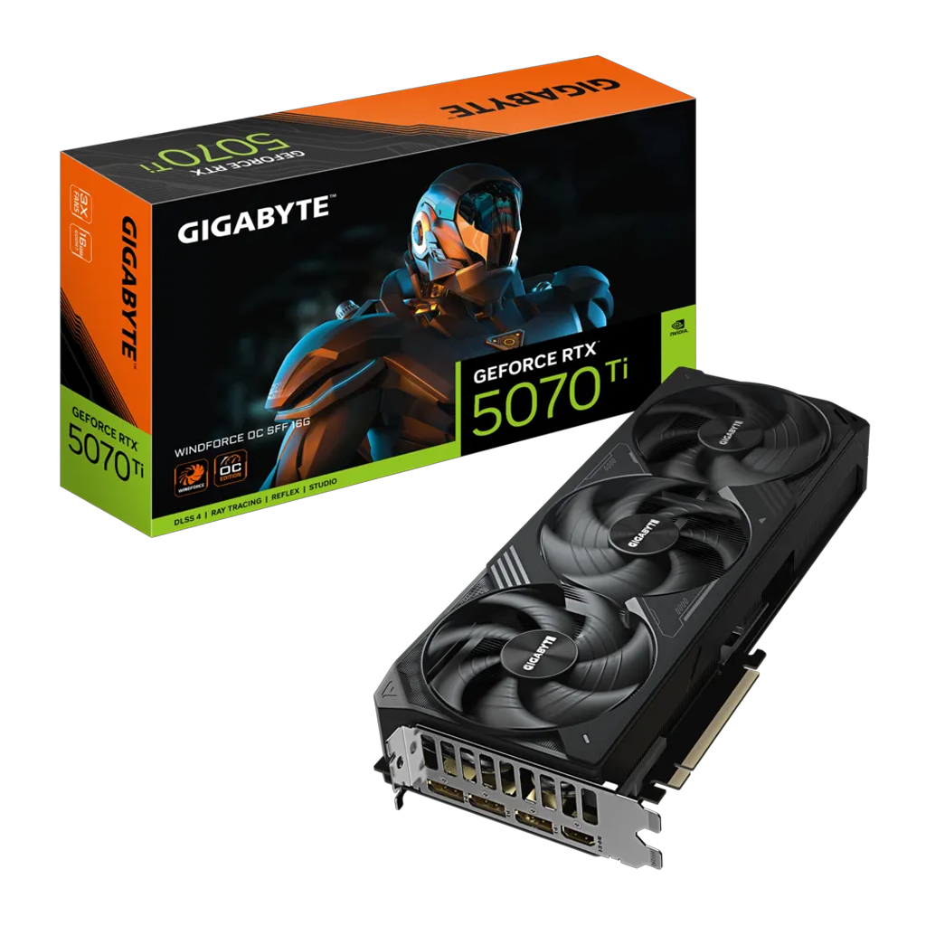 GIGABYTE GV-N507TWF3OC-16GD, RTX5070TI, WINDFORCE OC, 16Gb, GDDR7, 256BIT, 3 Fanlı, 1xHDMI, 3xDP, GAMING Ekran KARTI - Gigabyte