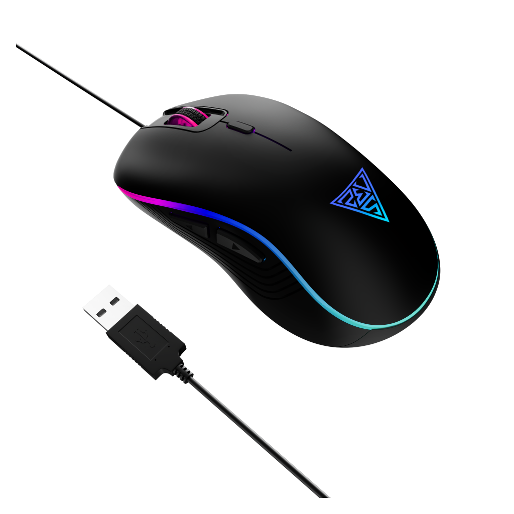 GAMDIAS AURA GS3, Çok Renkli Aydınlatma,  USB Kablolu, 6 Programlanabilir Buton, Gaming Mouse, 3.600 DPI, Siyah - Gamdias - görsel 2