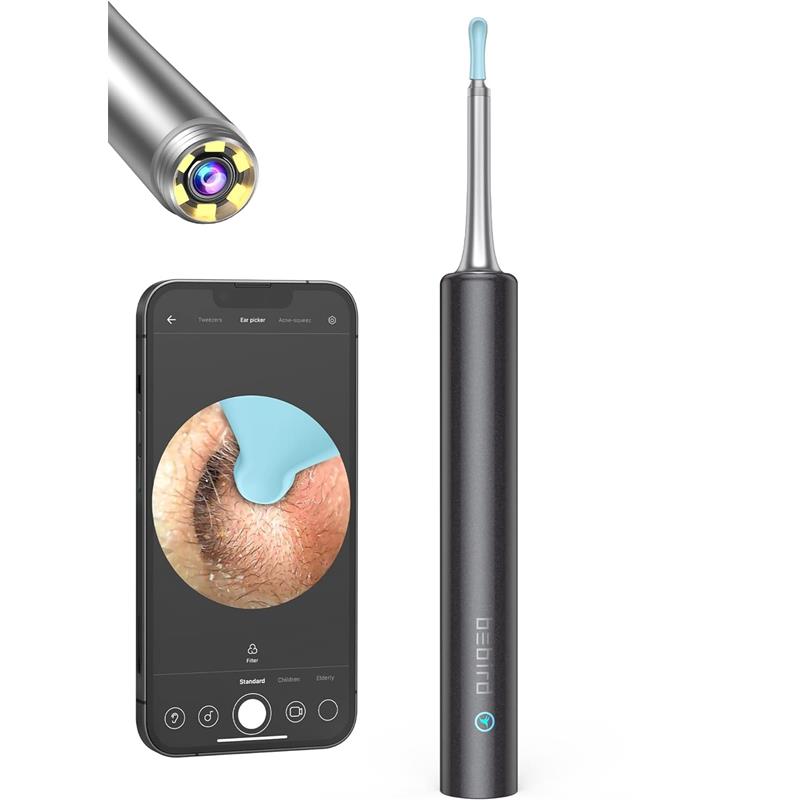 BEBIRD T5 3MP KAMERA 3.5MM LENS ŞARJLI WIFI GÖRÜNTÜLÜ KULAK TEMİZLEYİCİ SİYAH RENK - Bebird