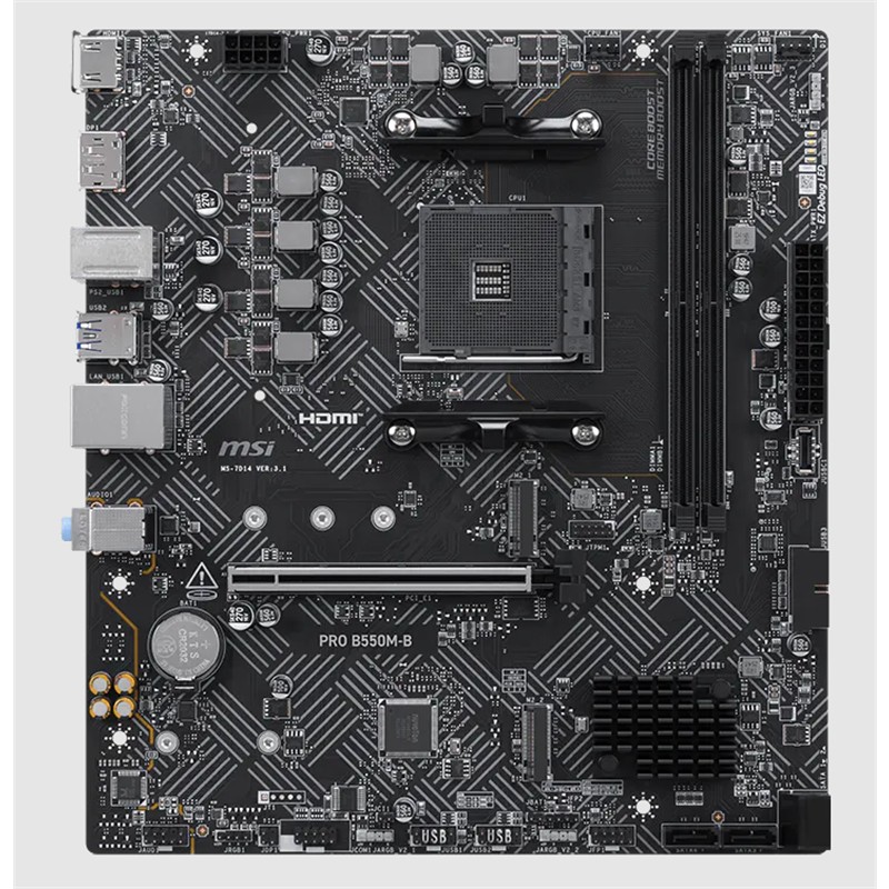 MSI PRO B550M-B AM4 DDR4 SES GLAN DP/HDMI SATA3 USB3.2 mATX - MSI - görsel 3