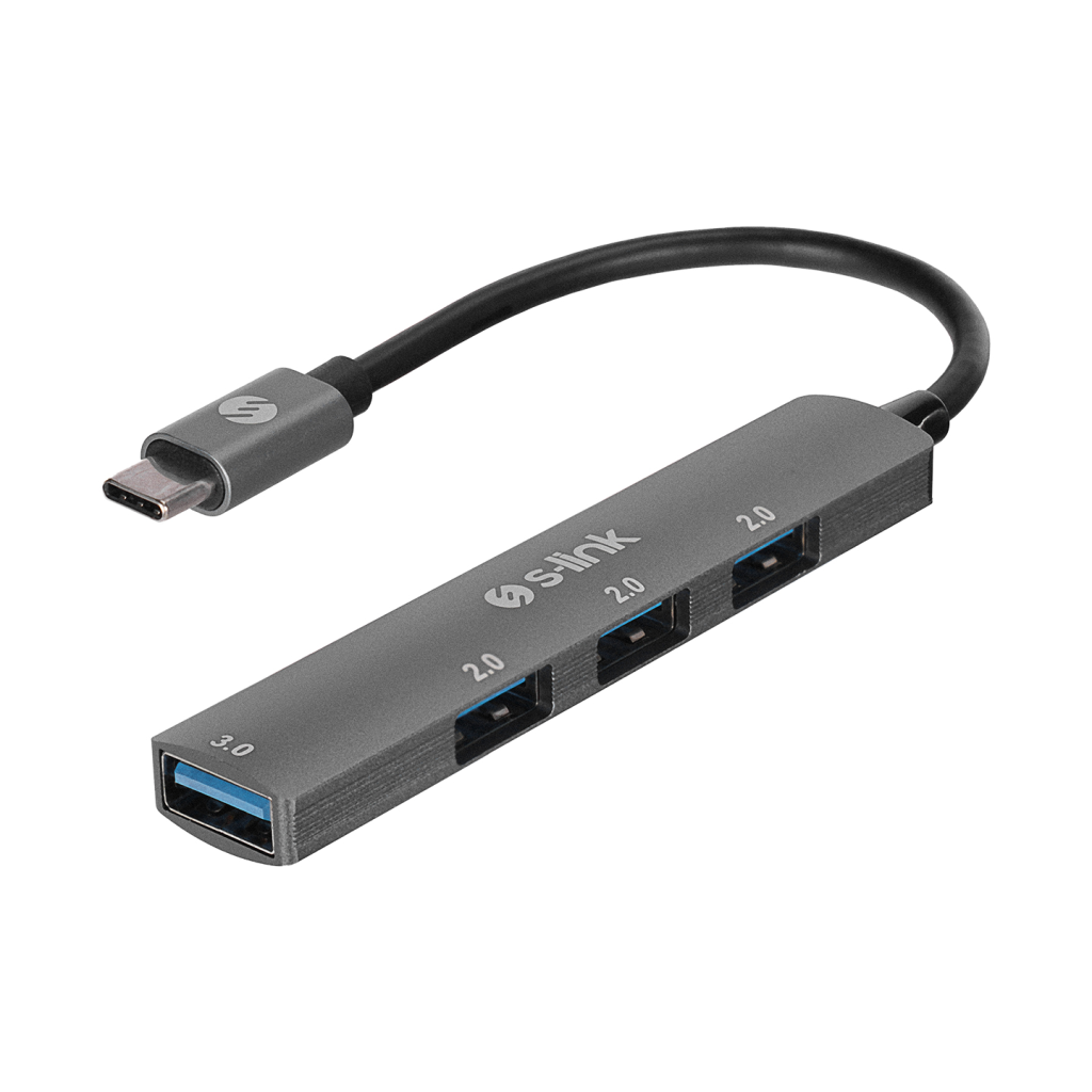 S-LINK SW-U324, Type-C to 3xUSB 2.0, 1xUSB 3.0, Metal, USB HUB - S-Link - görsel 2