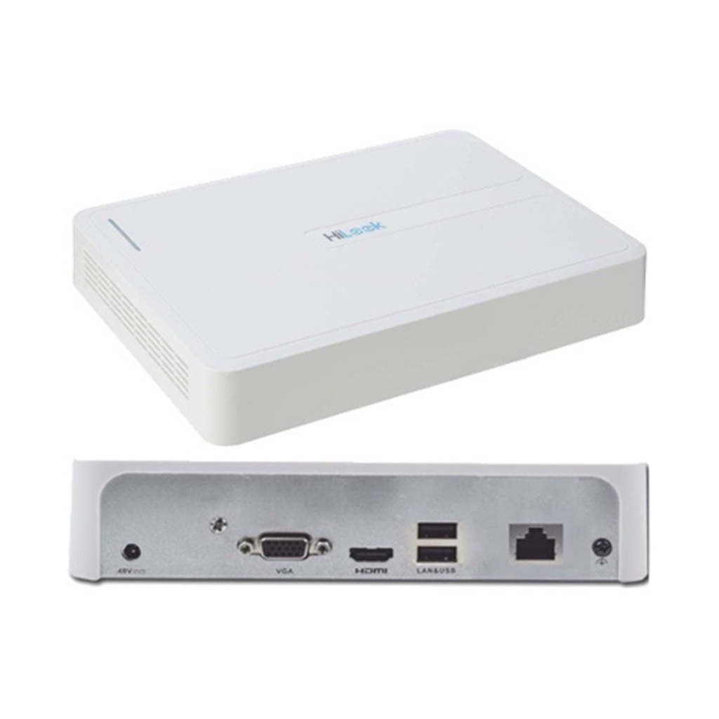HILOOK NVR-104H-D, 4Kanal, 4Mpix, H265+, 1 HDD Desteği, 1080P Kayıt, 60Mbps Bant Genişliği, NVR - Hilook
