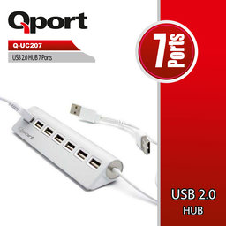 QPORT Q-UC207 7 PORT METAL USB ÇOKLAYICI - QPORT