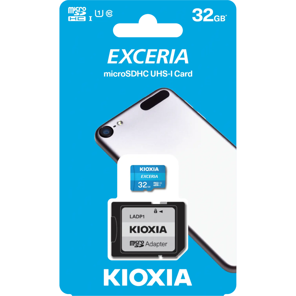 KIOXIA 32GB Exceria, LMEX1L032GG2, UHS-1,  CL10, 100Mb/s, MicroSD Kart Bellek (SD Adaptörlü) - Kioxia - görsel 4
