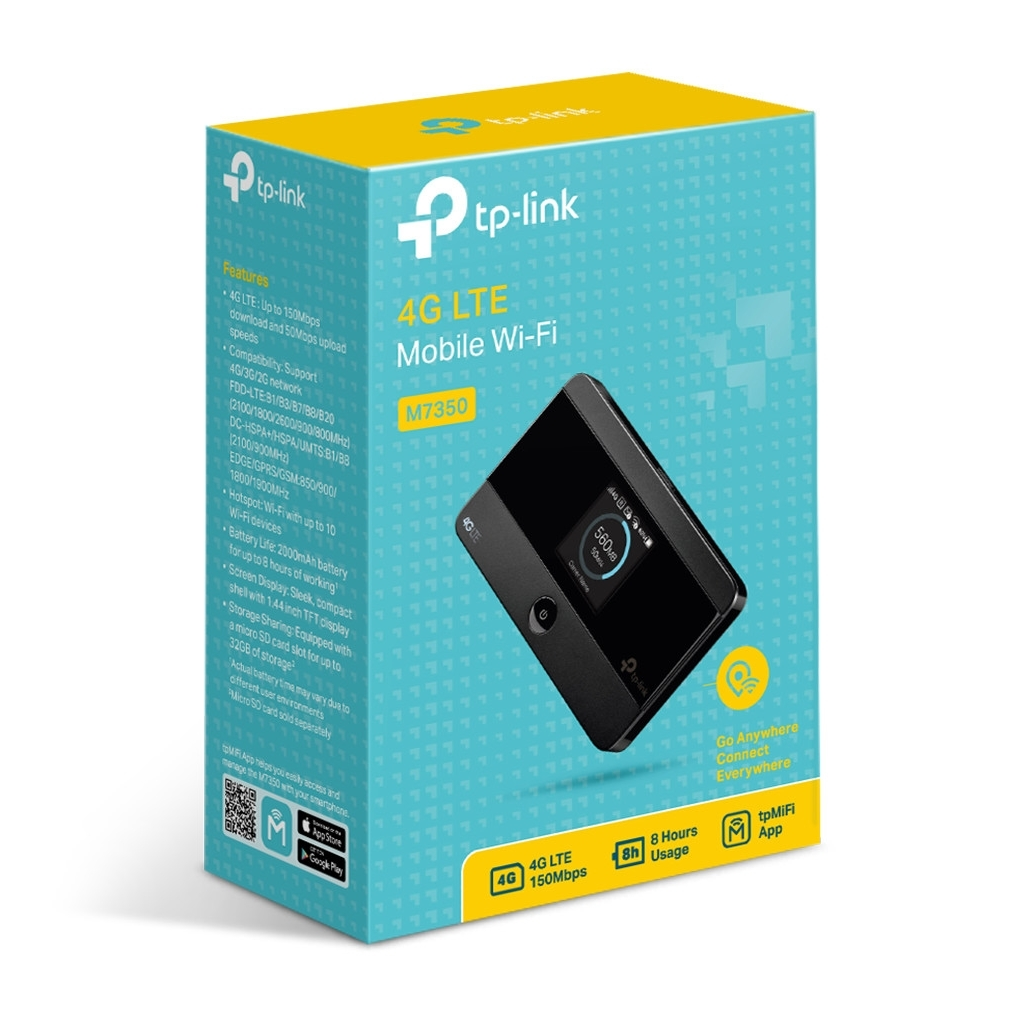 TP-LINK M7350 4G LTE Sim Yuvalı, SD Kart, 2000mAh, 150Mbps Mobile Wifi Router (10 Cihaz Desteği) - Tp-Link - görsel 5