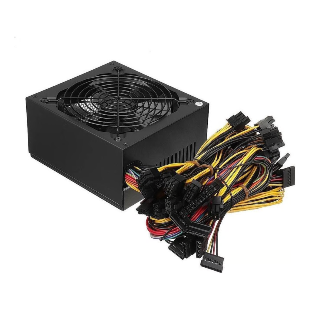 OLKO 2200, 2200W, 14cm Fan, 16xPCI-E 6+2Pin, 1x20+4Pin, 8xSata, ATX, Power Supply (PSU) - Olko - görsel 2