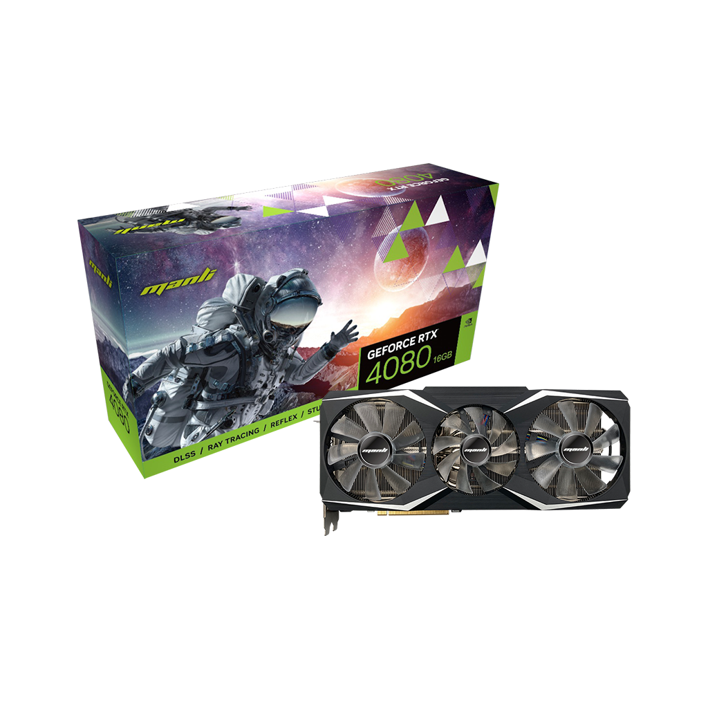 MANLI M-NRTX4080/6RMHPPP-M3520, GEFORCE RTX4080, 16Gb, 256Bit, GDDR6X, 1xHDMI, 3xDP GAMING Ekran Kartı - Manli
