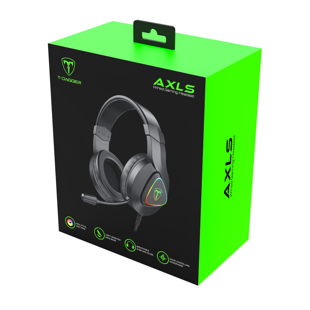 T-DAGGER T-RGH306 AXLS, 7.1 Surround Sound, Renkli Aydınlatma, 2.10Mt USB Kablolu, Mikrofonlu, Gaming Kulaklık - T-Dagger - görsel 5