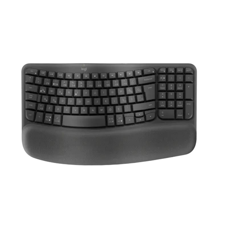 LOGITECH WAVE KEYS KABLOSUZ ERGONOMİK KLAVYE GRİ 920-012311 - Logitech