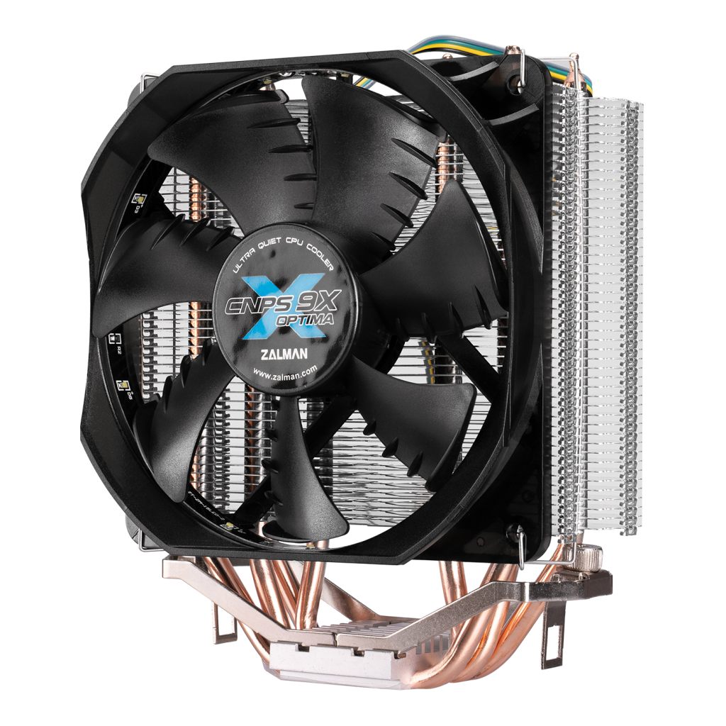 ZALMAN CNPS9X OPTIMA, 12cm Fan, CPU Kule Tipi Hava Soğutma, Beyaz Led, 4 adet Bakır Isı Borusu (AMD ve INTEL Tüm işlemciler ile uyumlu) - Zalman - görsel 2