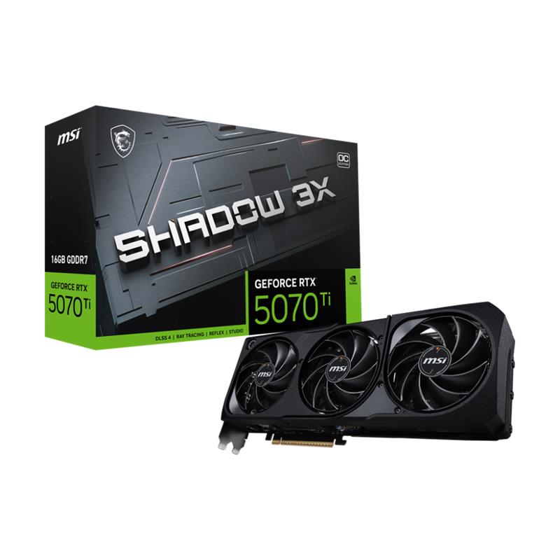 MSI GEFORCE RTX5070TI 16G SHADOW 3X OC 16GB GDDR7 256BIT 1XHDMI 3XDP EKRAN KARTI - Msi
