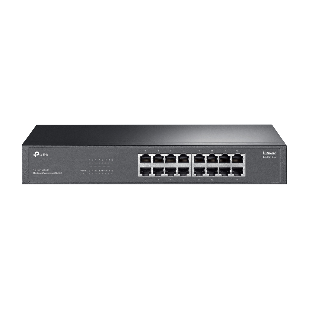 TP-LINK LS1016G, Green Tech, 16 Port GigaBit, Yönetilemez, Metal Kasa, Masaüstü Switch - Tp-Link