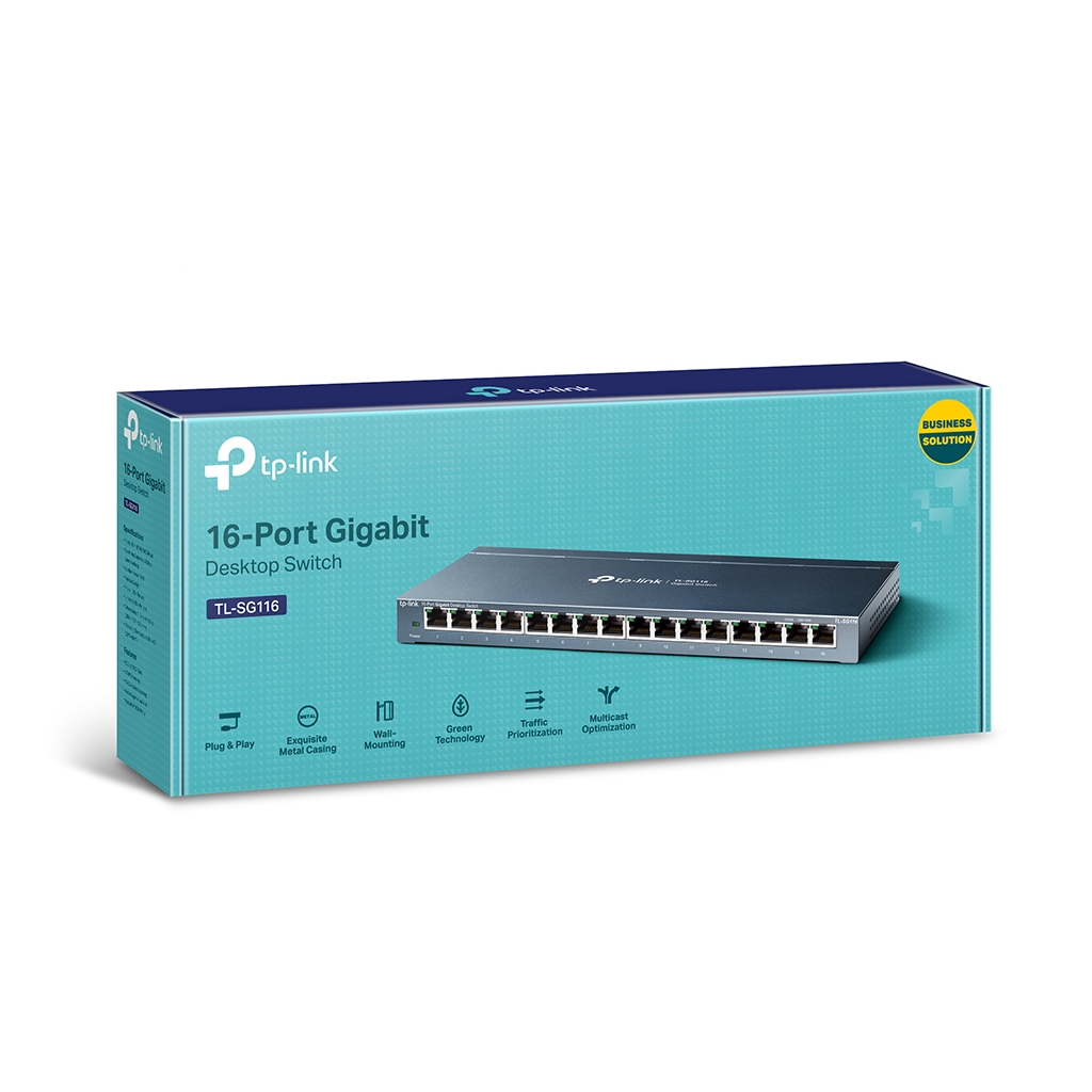 TP-LINK TL-SG116 16 Port Gbit Desktop Yönetilemez Çelik Kasa Switch - TP-LINK - görsel 2