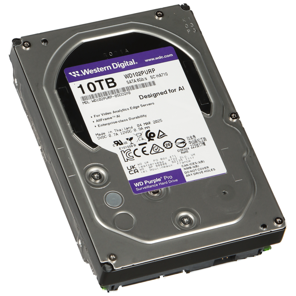 WD PURPLE WD102PURP Pro 3,5" 10TB 512mb,  7200 Rpm, 7/24 Güvenlik HDD (Türkiye Distribütörü Garantili) - Western Digital - görsel 2