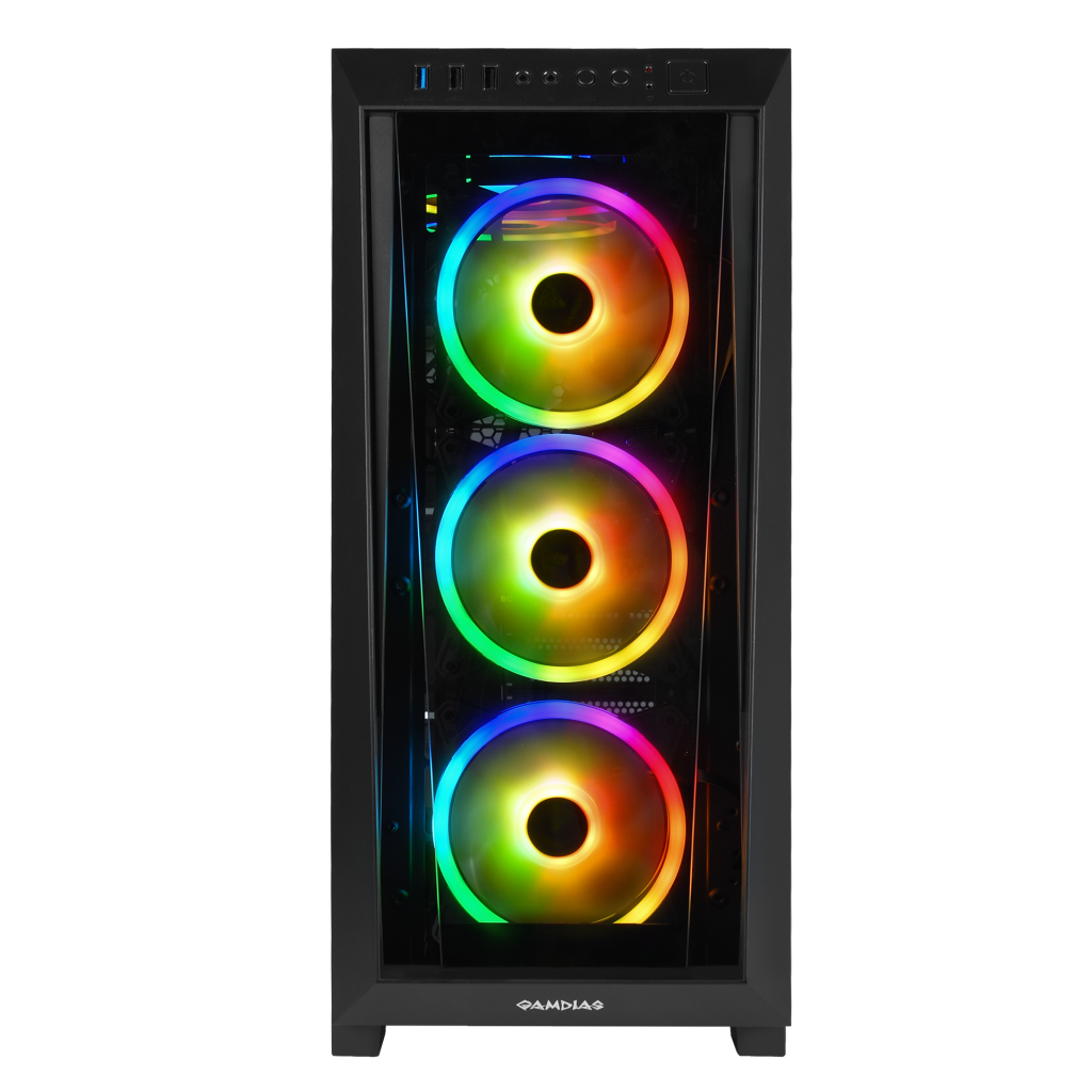 GAMDIAS TALOS M1 Elite, 850W, 80+ Bronze, Tempered Glass, ARGB, ATX GAMING KASA - Gamdias - görsel 2