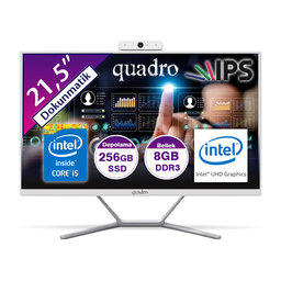 QUADRO STARK TOUCH H8122 T45825 i5-4590S 8GB 256GB SSD Dokunmatik 21.5" DOS All in One PC - QUADRO - görsel 2