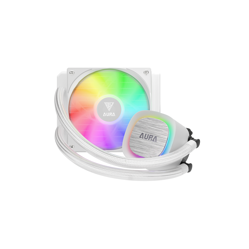 GAMDIAS AURA GL120 V2 WH, White Edition, 120mm,  RGB, 1 Fanlı, CPU Sıvı Soğutma - Gamdias - görsel 3