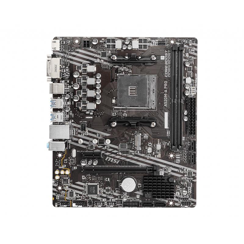 MSI A520M-A PRO AM4 DDR4 SES GLAN HDMI/DVI SATA3 USB3.2 mATX - MSI - görsel 3