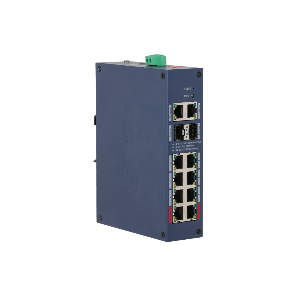 DAHUA CHS4212-8GT-110, 8 Port, Gigabit, PoE 110W, 2 Port Uplink, 2 Port SFP, Cloud Yönetilebilir, Switch - Dahua - görsel 2