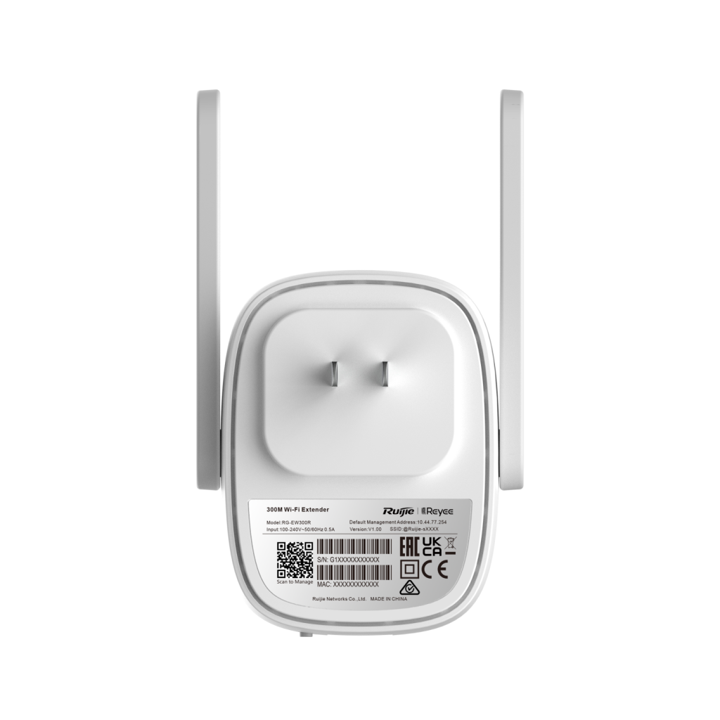 RUIJIE Reyee RG-EW300R, 1Port, 300Mbps, 2.4Ghz, Wifi 4, WPS Butonu, Menzil Genişletici - RUIJIE - görsel 4