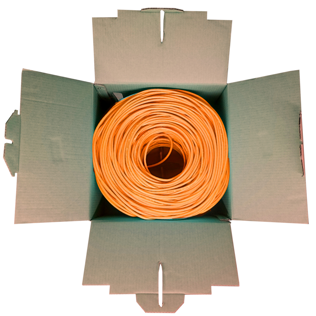 POWERGATE CAT6-BOX-OR, 23AWG, 0,57mm, UTP, CAT6 Kablo, 305m, Turuncu - PowerGate - görsel 3