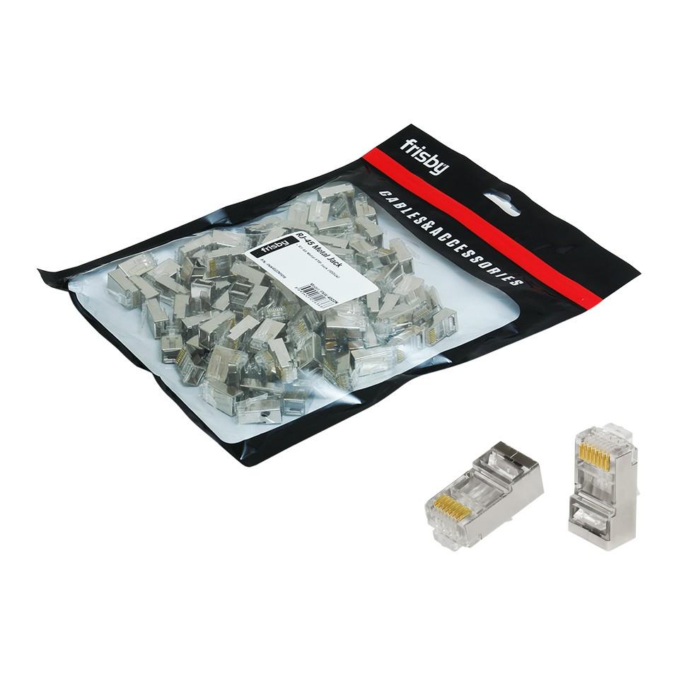 FRISBY FNW-RJ4522N RJ45 FTP CAT6 KONNEKTOR METAL 100LÜ PAKET - Frisby