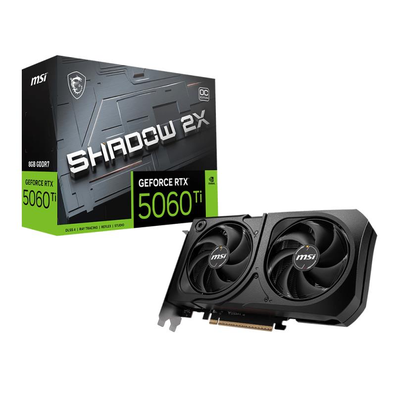 MSI GEFORCE RTX5060TI 8G SHADOW 2X OC PLUS 8GB GDDR7 128BIT 1XHDMI 3XDP EKRAN KARTI - Msi