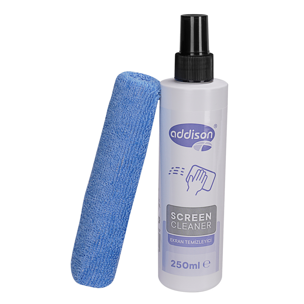 ADDISON 300871, Ekran Temizleyici Sprey 250ml. Microfiber Bez ile Birlikte - Addison - görsel 3