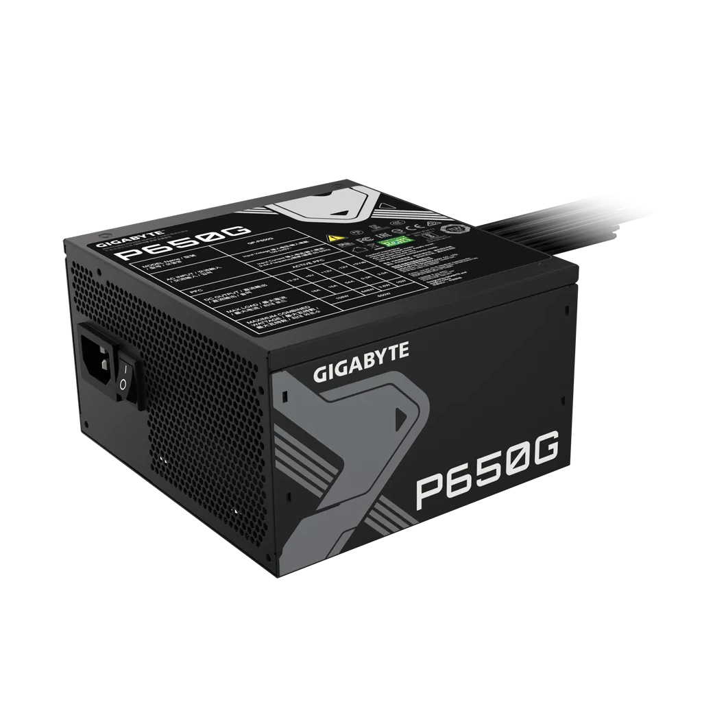 GIGABYTE GP-P650G, 650W, 80+ GOLD, GAMING Power Supply - Gigabyte