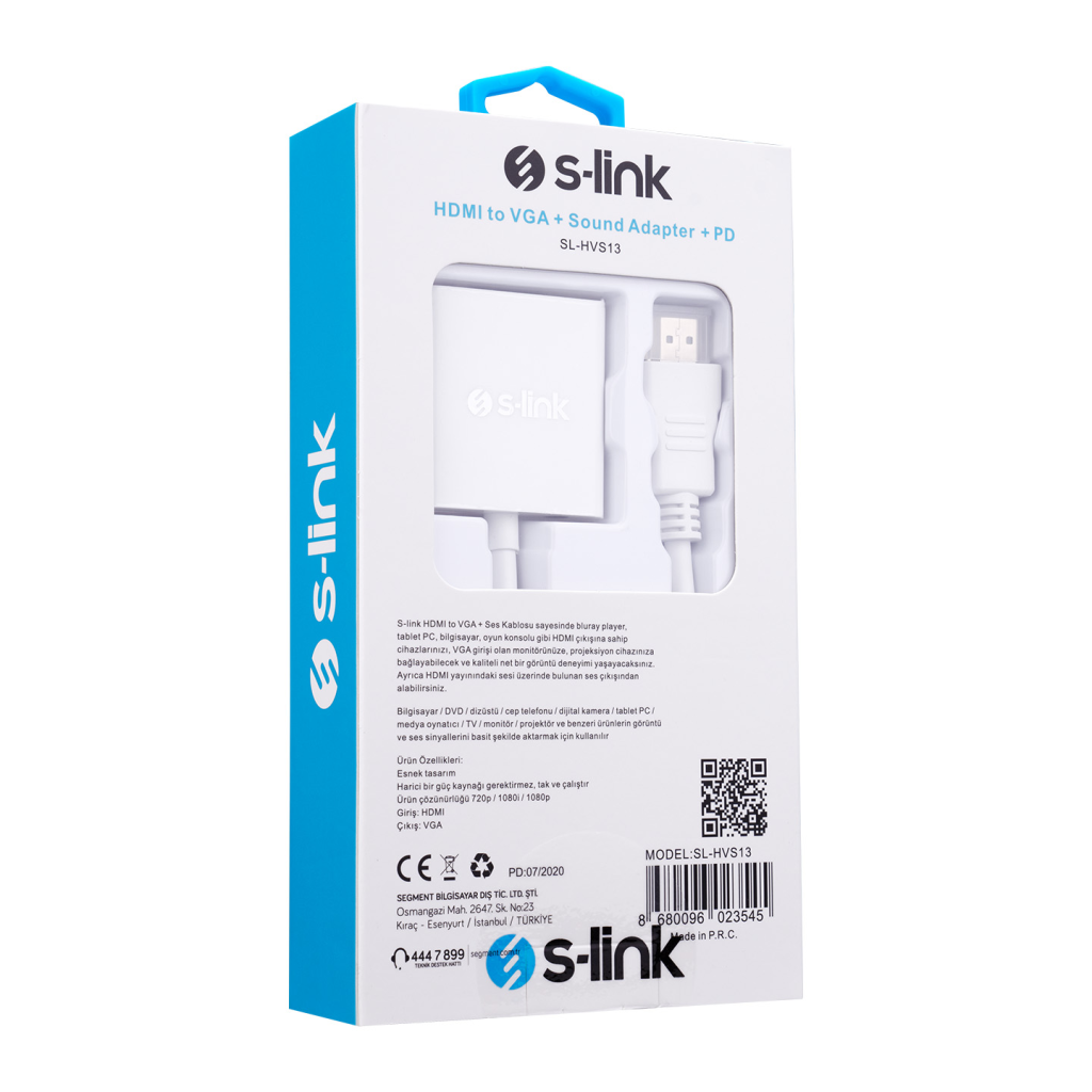 S-LINK SL-HVS13, HDMI To VGA+Audio+PD Çevirici - S-Link - görsel 5