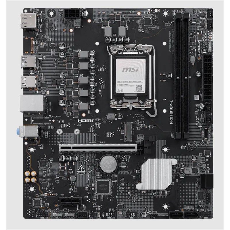 MSI PRO H810M-E 1851P DDR5 SES GLAN DP/HDMI SATA3 USB3.2 mATX - MSI - görsel 3