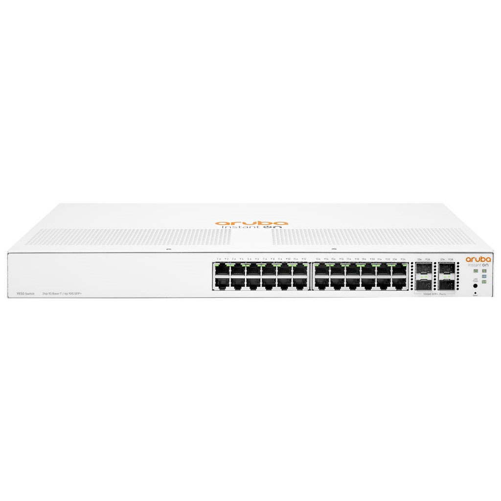 HP Aruba Instant On, JL682A, 1930-24G, 24Port, GigaBit, 4 Port Gigabit SFP, Yönetilebilir, Rack Mount Switch - Hp