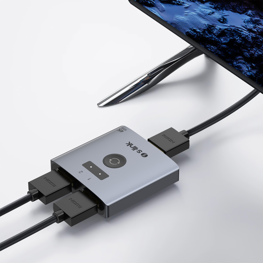 S-LINK SL-LU602, 2xHDMI, 4K, 60Hz, Monitör Çoklayıcı (1PC-2Monitör veya 2PC- 1Monitör) Çift Yönlü Switch - S-Link - görsel 3