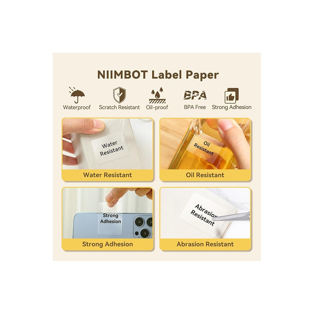 NIIMBOT T40 Etiket 40mm x 30mm 230 adet Beyaz  (B1,B21S,B3S) - Niimbot - görsel 2