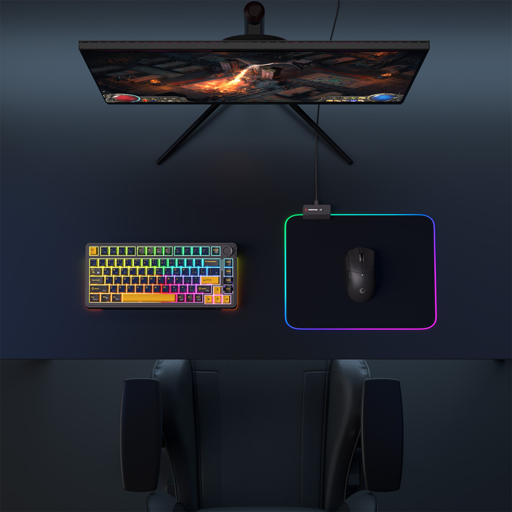 Rampage MP-23, BLITZ M RGB, 252x328x3mm, RGB Led, Gaming, MOUSE PAD (Siyah) - Rampage - görsel 2
