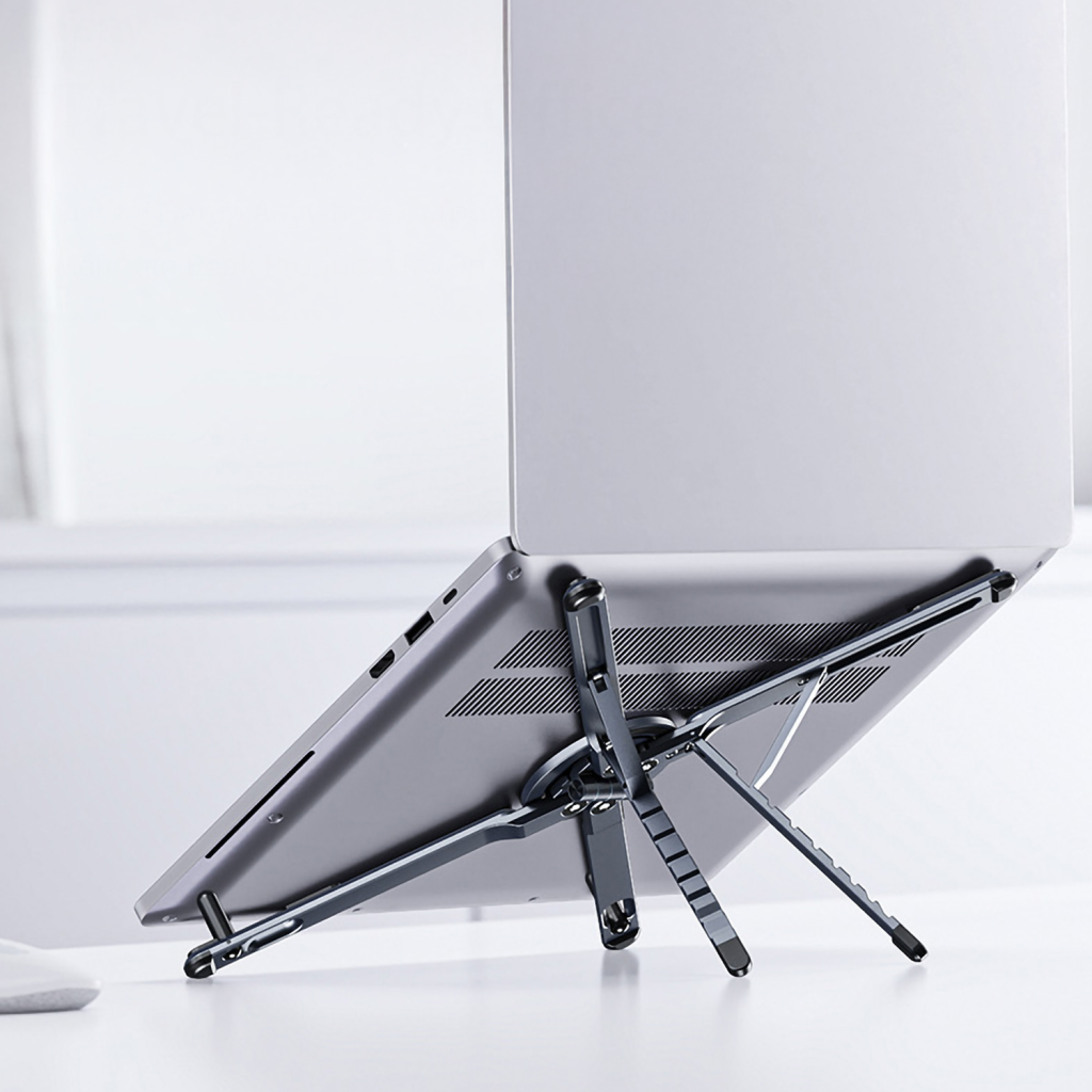 FENY FN-MS10, Magsafe, Dönebilen, Ayarlanabilir, Taşınabilir, Katlanır, Telefon-Tablet-Notebook Uyumlu, 8 Kademeli Ayarlanabilir Yükseklik, Alüminyum Stand - Feny - görsel 2