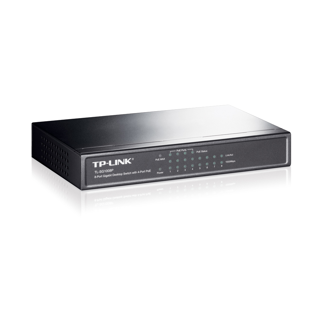 TP-LINK TL-SG1008P, 8 Port, GigaBit, 4 Port PoE, 55W, Yönetilemez, Metal Kasa, Masaüstü Switch - Tp-Link - görsel 5