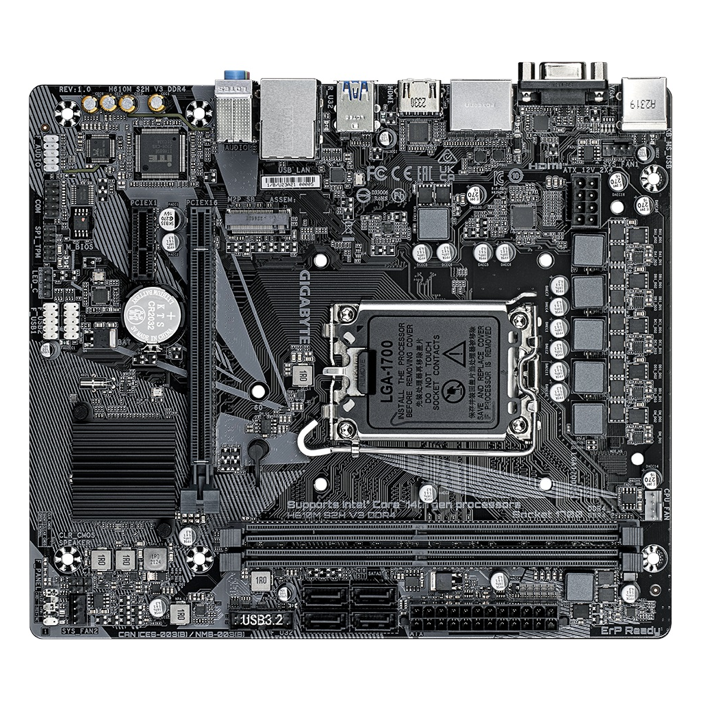 GIGABYTE H610M S2H V3, DDR4, rev1.0, 2xDDR4, M.2, D-SUB, HDMI, DP, 12-13.14.Nesil, LGA1700 Soket, Anakart - Gigabyte - görsel 2