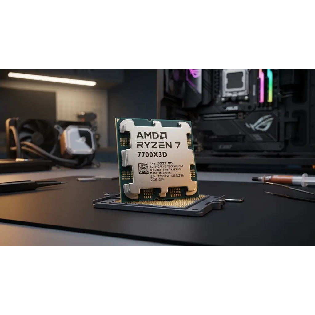 AMD RYZEN 7 7700X3D 8 Core, 4,00-4.50GHz, 104Mb Cache, 120W,  AM5 Soket, TRAY, (Dahili Grafik VAR, Fan YOK) TÜRKİYE Distibütör GARANTİLİ - Amd - görsel 2