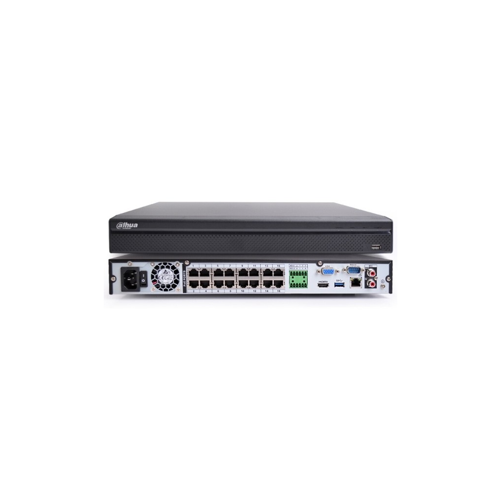 DAHUA  NVR4216-16P-4KS3, 16Kanal PoE, 8Mpix, H265+, 2 HDD Desteği, 1080P Kayıt, 240Mbps Bant Genişliği, NVR - Dahua - görsel 2