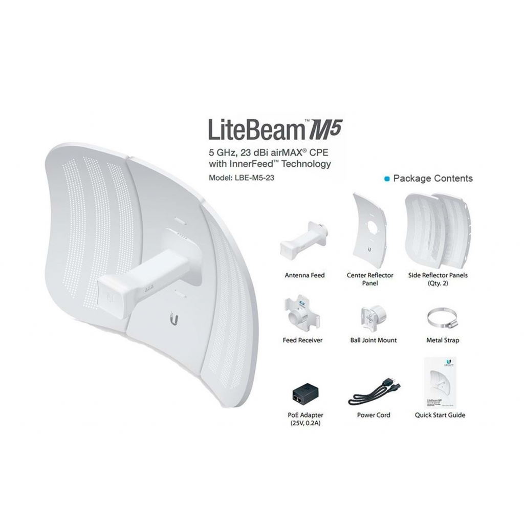 UBIQUITI LiteBeam M5 LBE-M5-23 5 Ghz 23dbi Directional Anten Access Point - UBIQUITI - görsel 6