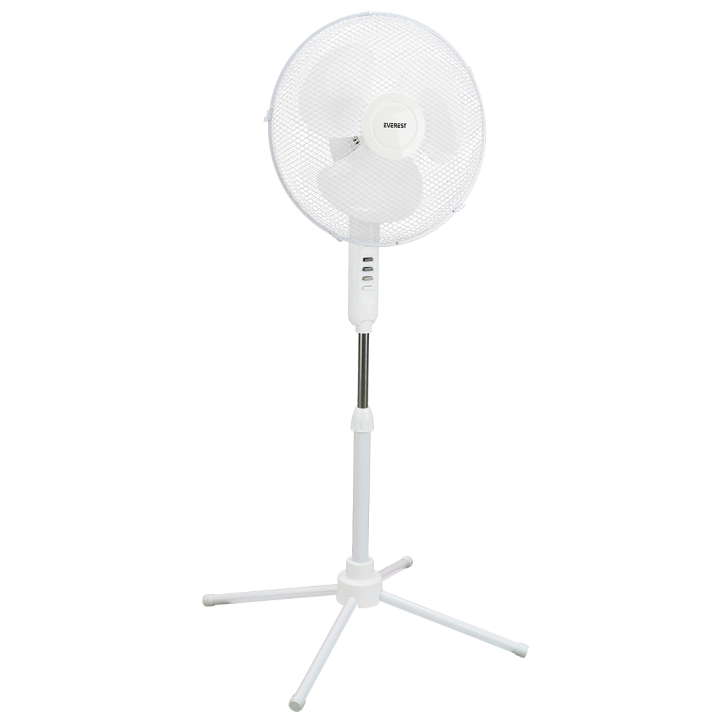 EVEREST FAN10, BEYAZ, EcoWind, 3 Kademeli Hız, 16" Kanat, 45W, Otomatik Salınım, Yükseklik Ayarlı, AC220, Vantilatör - Everest - görsel 2