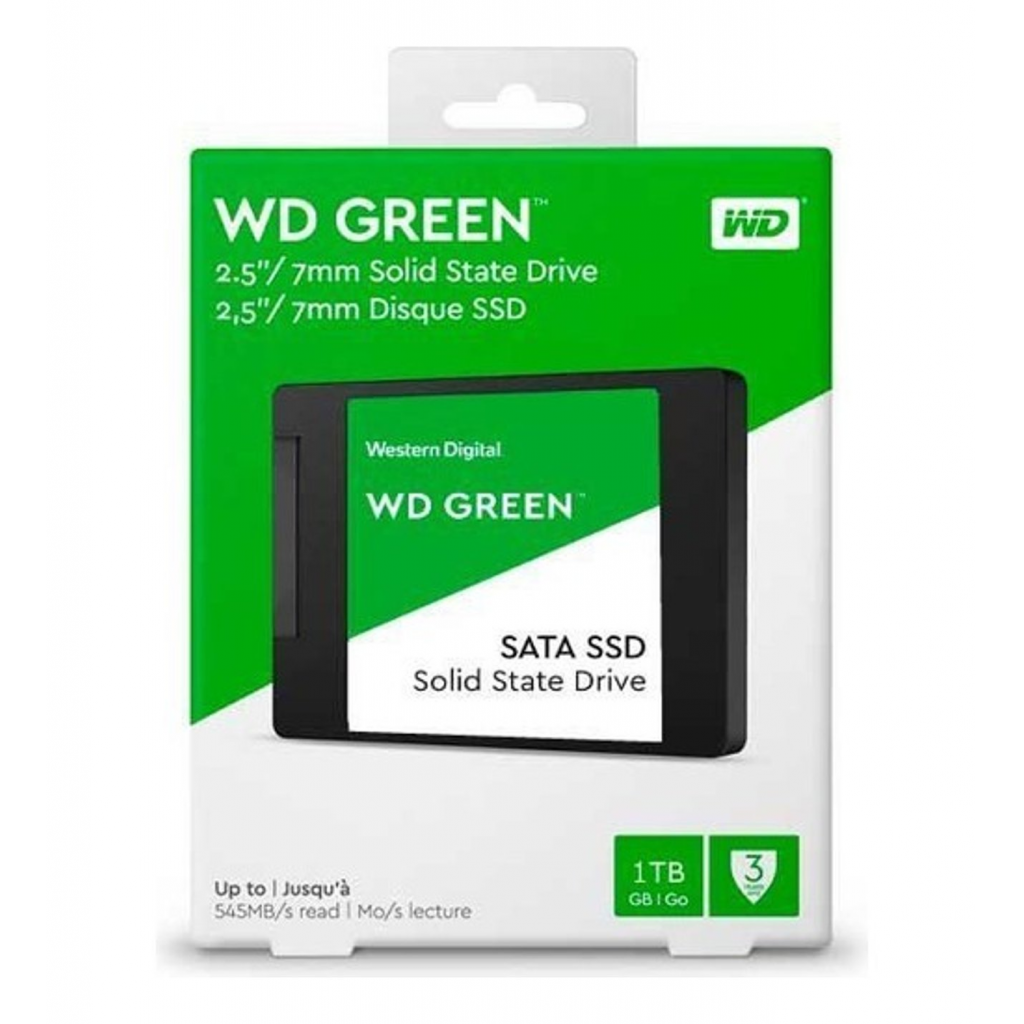 WD Green, WDS100T3G0A, 1TB, 545/465, 3D NAND, 2,5" SATA, SSD - Western Digital - görsel 2