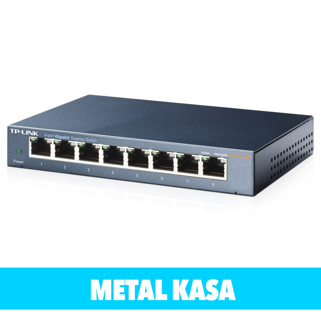 TP-LINK TL-SG108, 8 Port, GigaBit, Yönetilemez, Metal Kasa, Masaüstü Switch - Tp-Link - görsel 3