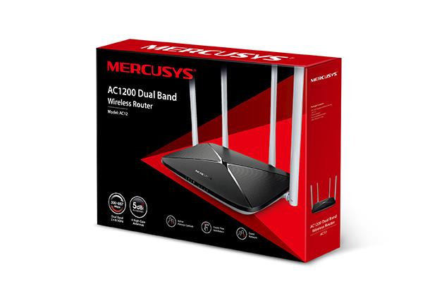 TP-LINK MERCUSYS AC12 3 Port 10/100/1000Mbps AC1200 4 Anten Masaüstü Router Access Point - TP-LINK MERCUSYS